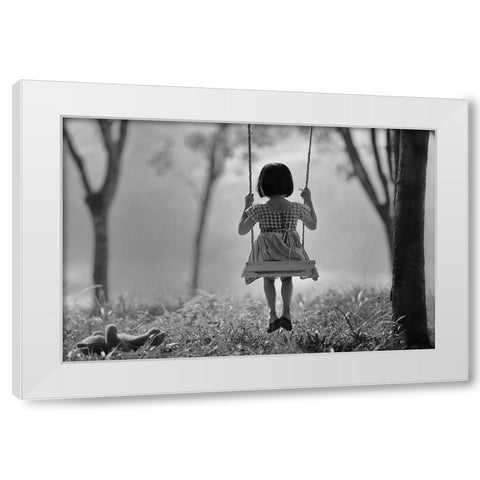 Just (You And) Me White Modern Wood Framed Art Print by Sitanggang, Raymond