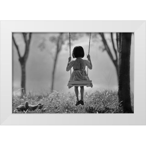 Just (You And) Me White Modern Wood Framed Art Print by Sitanggang, Raymond