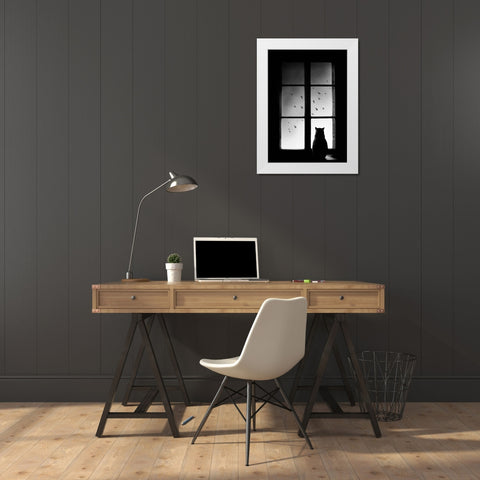 winter is coming White Modern Wood Framed Art Print by Pucic, Mario