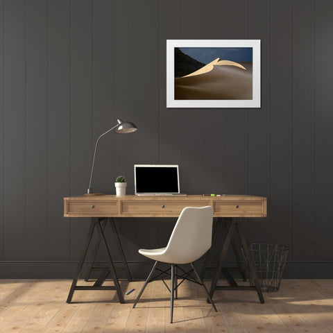 Sandy Bird White Modern Wood Framed Art Print by Dubikovskiy, Dmitry