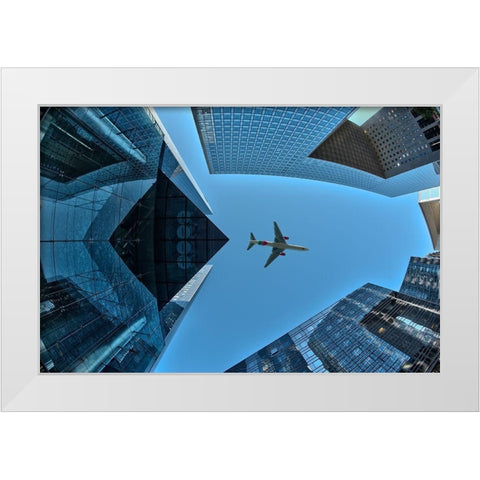 Fly Over White Modern Wood Framed Art Print by Pelissier, Marc