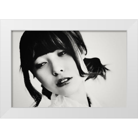 Portrait White Modern Wood Framed Art Print by Suzuki, Tatsuo