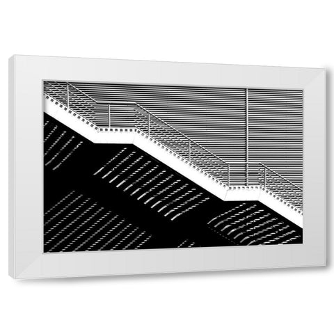 Untitled White Modern Wood Framed Art Print by Niemiec, Anna