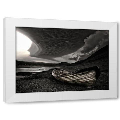 Murky White Modern Wood Framed Art Print by H. Ingibergsson, Torsteinn