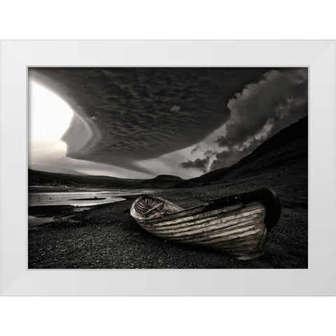 Murky White Modern Wood Framed Art Print by H. Ingibergsson, Torsteinn
