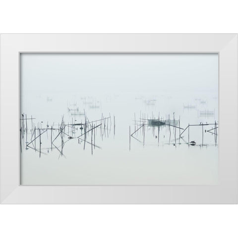Inba White Modern Wood Framed Art Print by Tomihisa, Kouji