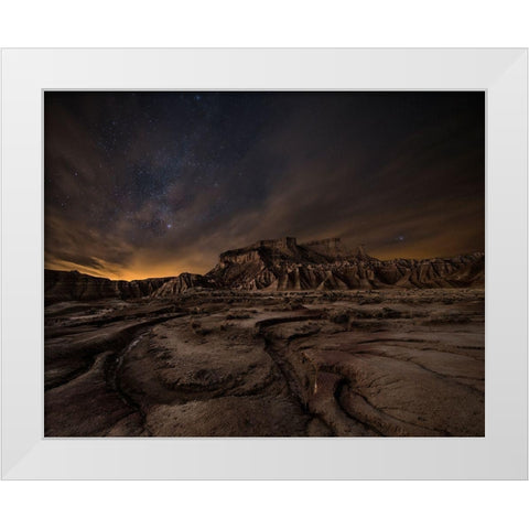 Night Wind White Modern Wood Framed Art Print by Cia, Inigo