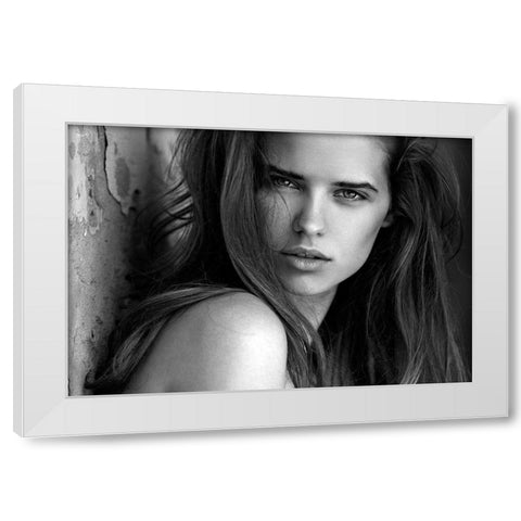 Katya White Modern Wood Framed Art Print by Kasmasov, Valeriy