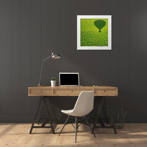A Hundred Million Suns White Modern Wood Framed Art Print by Revivo, Avi