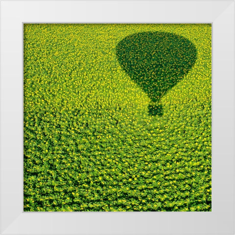 A Hundred Million Suns White Modern Wood Framed Art Print by Revivo, Avi