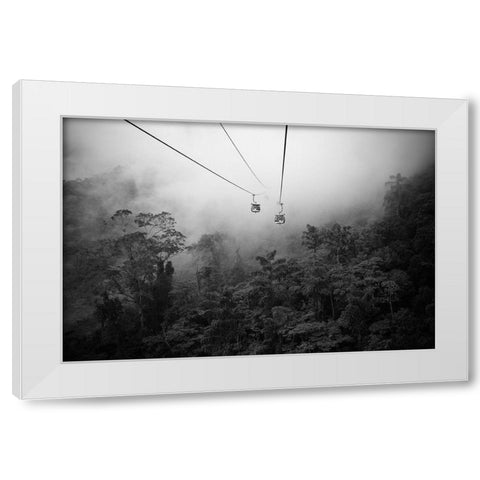 Heaven Ways White Modern Wood Framed Art Print by Kuo, Cuandi