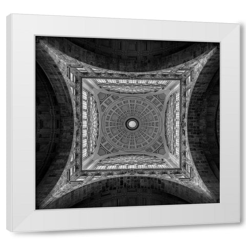 The Dome White Modern Wood Framed Art Print by Van Den, Jef