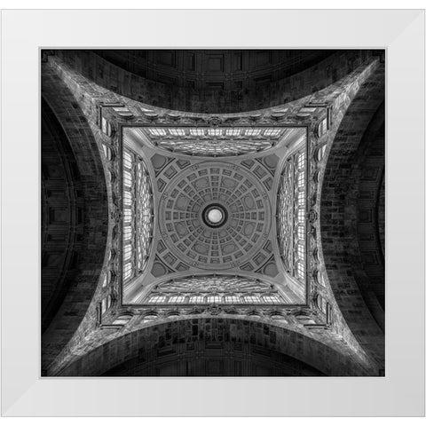 The Dome White Modern Wood Framed Art Print by Van Den, Jef
