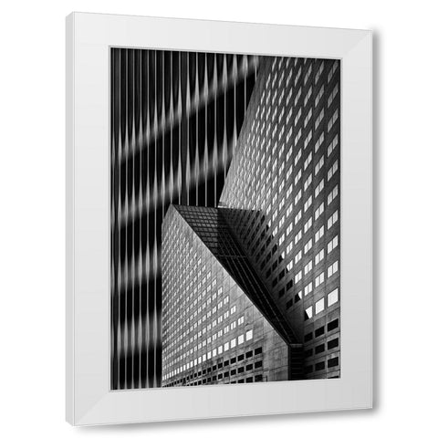 Patches Of Light White Modern Wood Framed Art Print by Van den, Jef