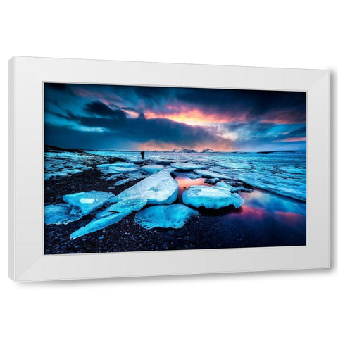 Badlands Iii White Modern Wood Framed Art Print by Martin Castan, David