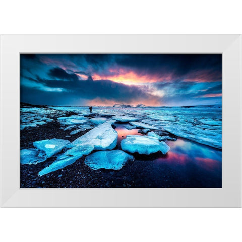 Badlands Iii White Modern Wood Framed Art Print by Martin Castan, David
