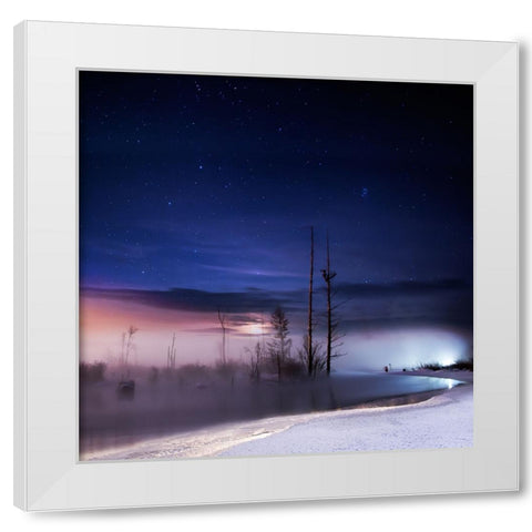 A Winter Night White Modern Wood Framed Art Print by Yang, Shu-Guang