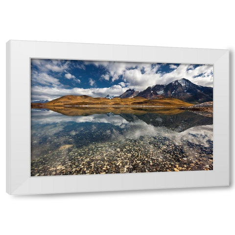 ...Illusoriness... White Modern Wood Framed Art Print by Shcherbina, Valeriy