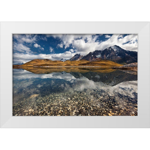 ...Illusoriness... White Modern Wood Framed Art Print by Shcherbina, Valeriy