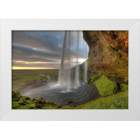 The Curtrain White Modern Wood Framed Art Print by Eichelberg, Amnon