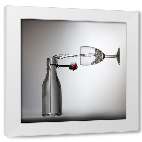 Pouring? White Modern Wood Framed Art Print by De Kogel, Wieteke
