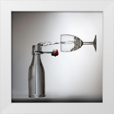 Pouring? White Modern Wood Framed Art Print by De Kogel, Wieteke