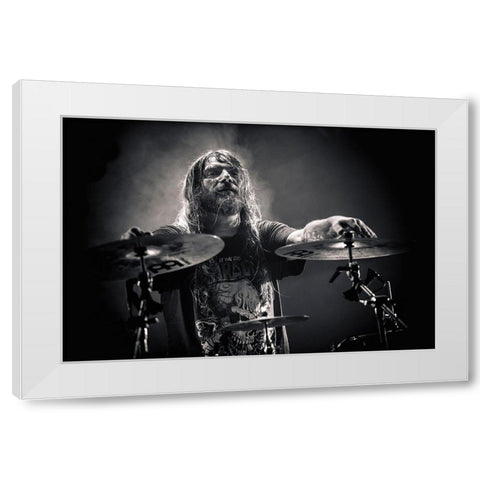Loudblast White Modern Wood Framed Art Print by Unknown