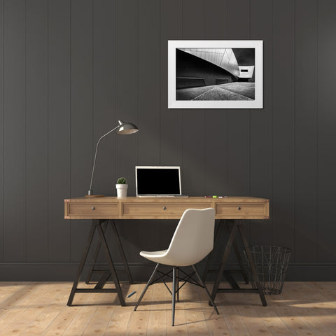 Overhang White Modern Wood Framed Art Print by Wride, Linda