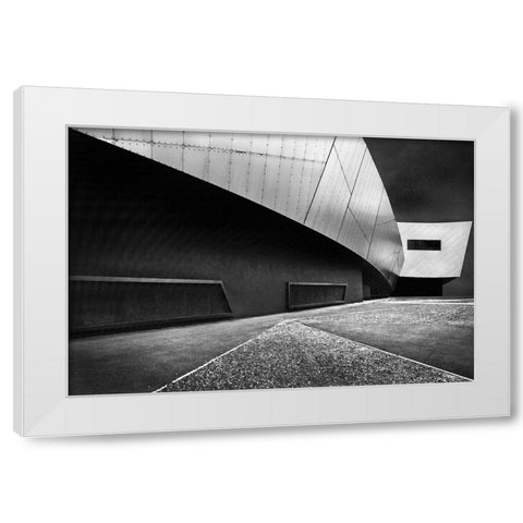 Overhang White Modern Wood Framed Art Print by Wride, Linda
