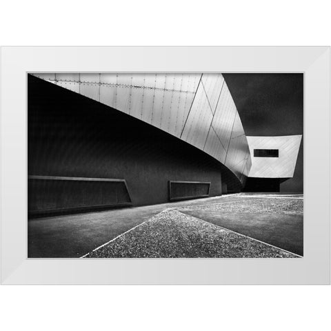 Overhang White Modern Wood Framed Art Print by Wride, Linda