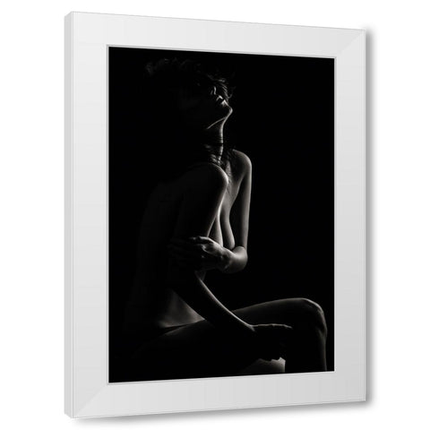 Sensual Beauty White Modern Wood Framed Art Print by Krystynek MQEP, Martin