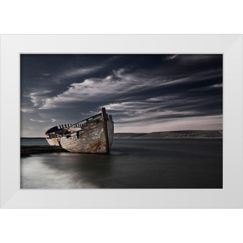 Final Destination White Modern Wood Framed Art Print by Ingibergsson, Bragi