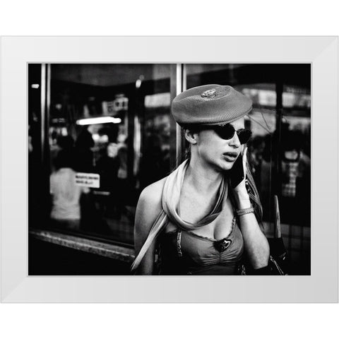 Untitled White Modern Wood Framed Art Print by Suzuki, Tatsuo