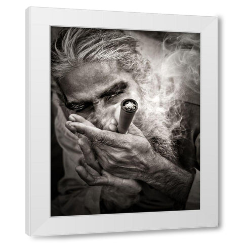 Go To Nirvana White Modern Wood Framed Art Print by Argerich, Montse