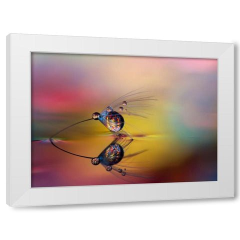 Colorize The Darkness White Modern Wood Framed Art Print by Westum, Heidi