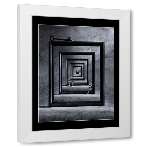 Locked Up White Modern Wood Framed Art Print by Ivanova, Victoria