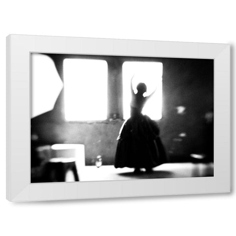 Ballade Pour Adeline White Modern Wood Framed Art Print by Lee, Hengki