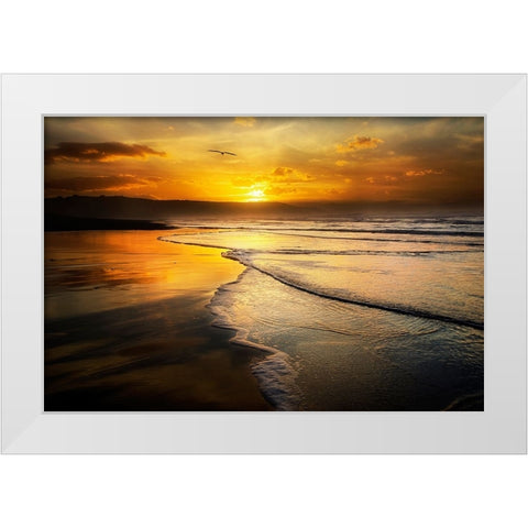 Xago White Modern Wood Framed Art Print by C. Lobato, Jose