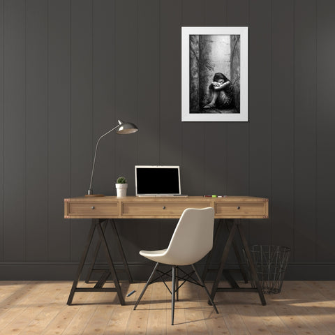 Life Goes On White Modern Wood Framed Art Print by Kisworo, Sebastian
