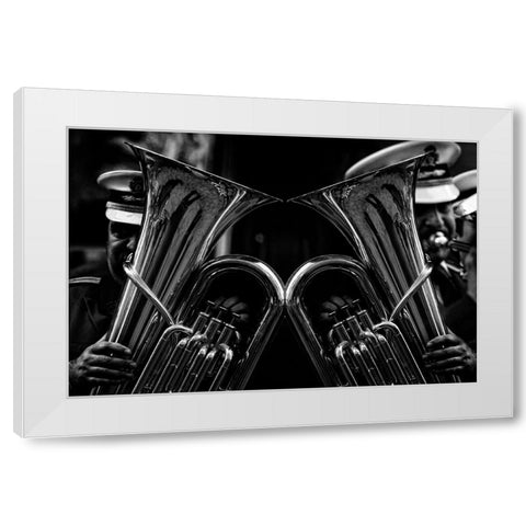 Untitled White Modern Wood Framed Art Print by nebula
