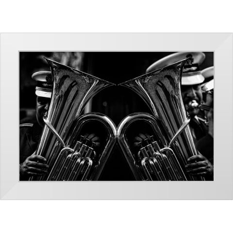 Untitled White Modern Wood Framed Art Print by nebula