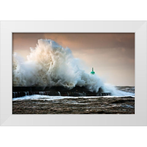 The Wall White Modern Wood Framed Art Print by Christian Wulff, Niels