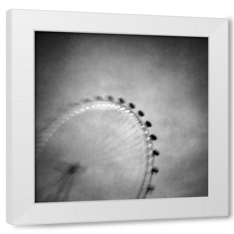 Spinning Round White Modern Wood Framed Art Print by Bagiatis, Vangelis
