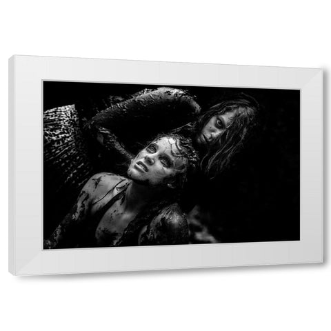 The Battle White Modern Wood Framed Art Print by Boehmer, Joe