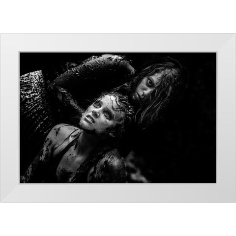 The Battle White Modern Wood Framed Art Print by Boehmer, Joe