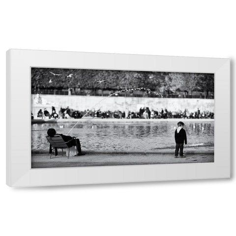 No Comment White Modern Wood Framed Art Print by Vigoureux, Guillaume