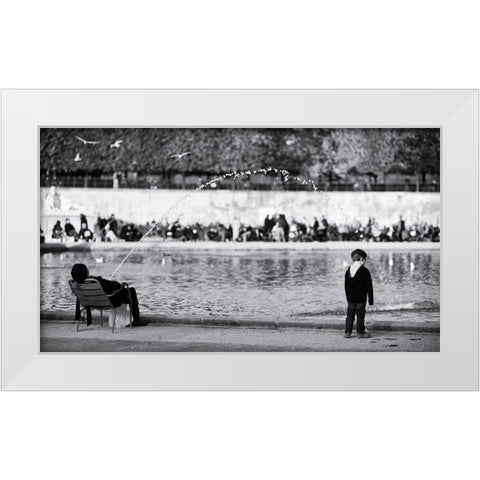 No Comment White Modern Wood Framed Art Print by Vigoureux, Guillaume