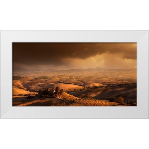 Val DA#039;Orcia White Modern Wood Framed Art Print by Schumacher, Nicolas