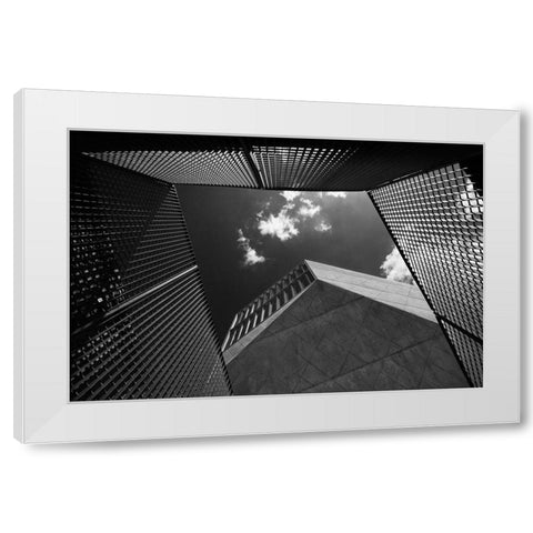 The House Of The Clouds White Modern Wood Framed Art Print by P Neto, Filipe