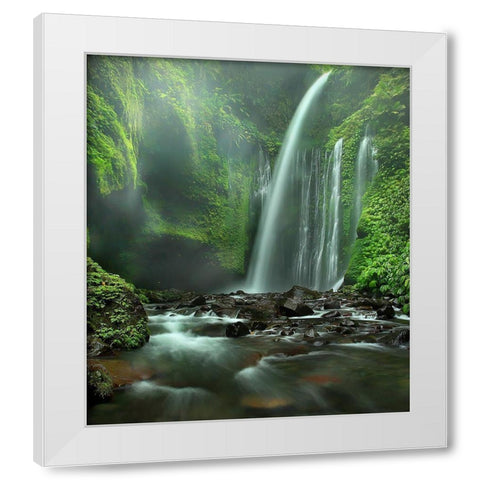 Tiu Kelep White Modern Wood Framed Art Print by Prayoga, Adhi